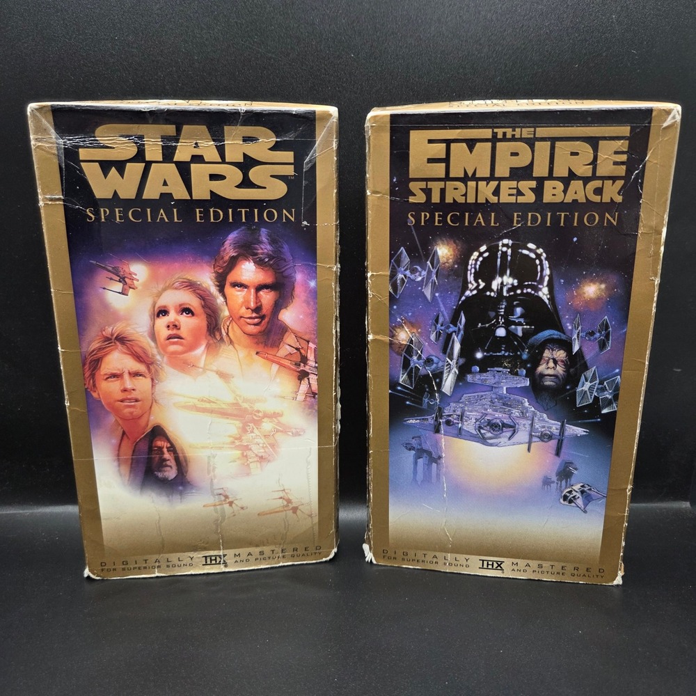 Star Wars VHS Special Edition Set Empire Strikes Back Gold Box 1997 THX Sci-Fi